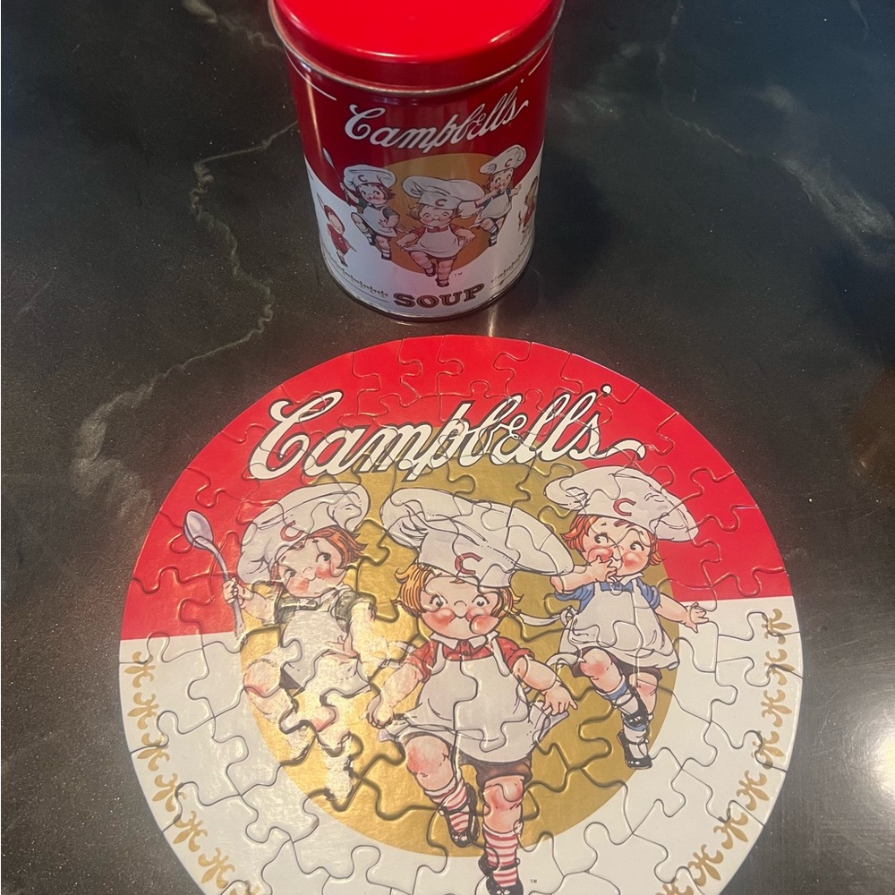 Campbell’s Vintage Tin and 75 piece puzzle